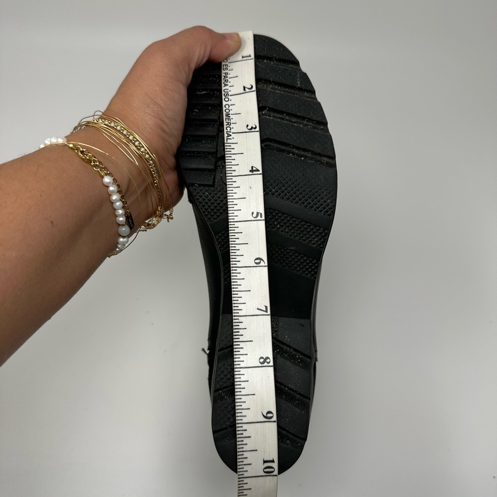 Sorel Cate Bootie Waterproof Black Leather Ankle Boots Lug Sole Sz 8 - Picture 12 of 16